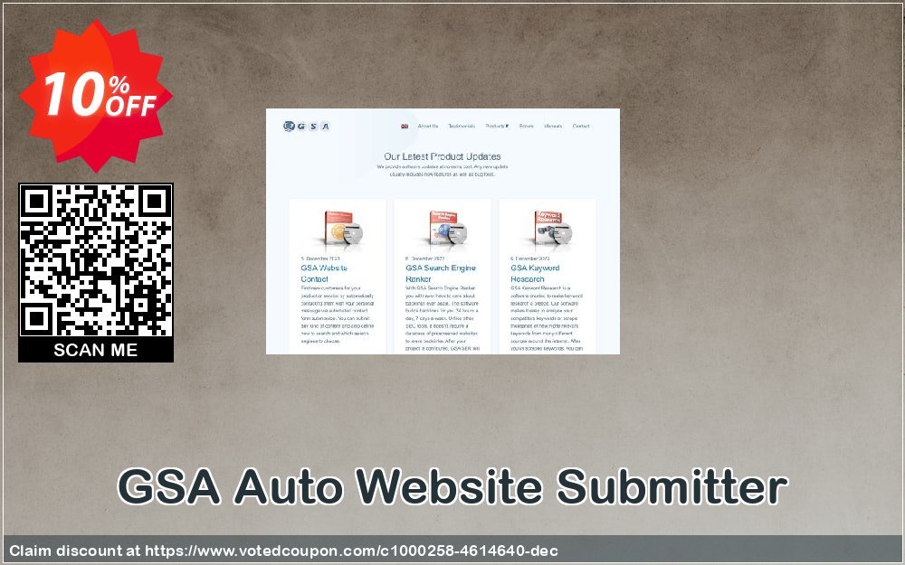 GSA Auto Website Submitter Coupon, discount GSA Auto Website Submitter super discounts code 2024. Promotion: super discounts code of GSA Auto Website Submitter 2024
