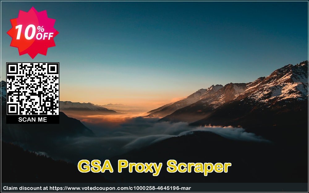 GSA Proxy Scraper Coupon, discount GSA Proxy Scraper stirring promotions code 2024. Promotion: stirring promotions code of GSA Proxy Scraper 2024