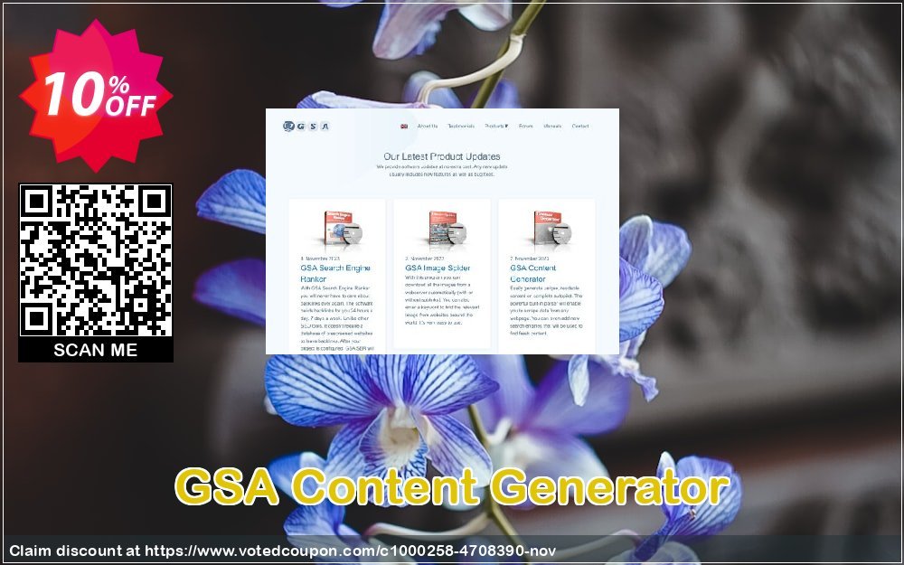 GSA Content Generator Coupon, discount GSA Content Generator big promo code 2023. Promotion: big promo code of GSA Content Generator 2023