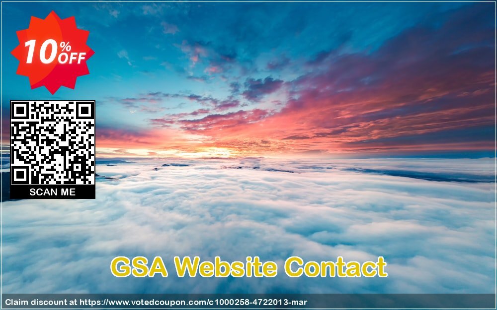 GSA Website Contact voted-on promotion codes