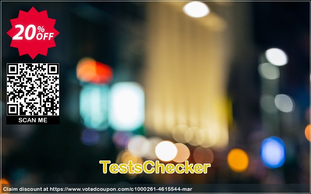 TestsChecker Coupon, discount TestsChecker stunning deals code 2025. Promotion: stunning deals code of TestsChecker 2024