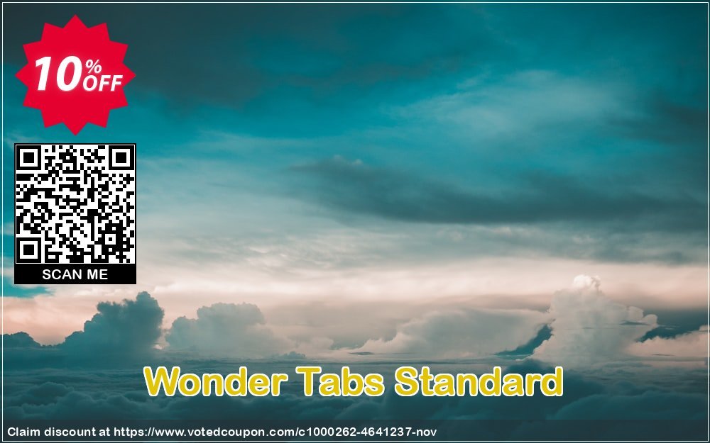 Wonder Tabs Standard Coupon, discount Wonder Tabs Standard staggering discount code 2023. Promotion: staggering discount code of Wonder Tabs Standard 2023