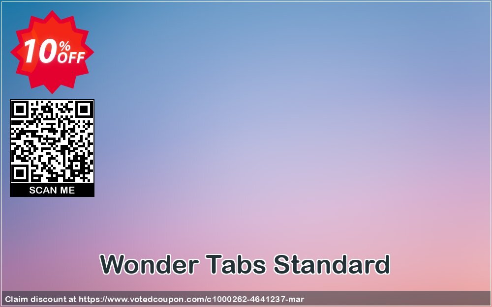 Wonder Tabs Standard Coupon, discount Wonder Tabs Standard staggering discount code 2024. Promotion: staggering discount code of Wonder Tabs Standard 2024