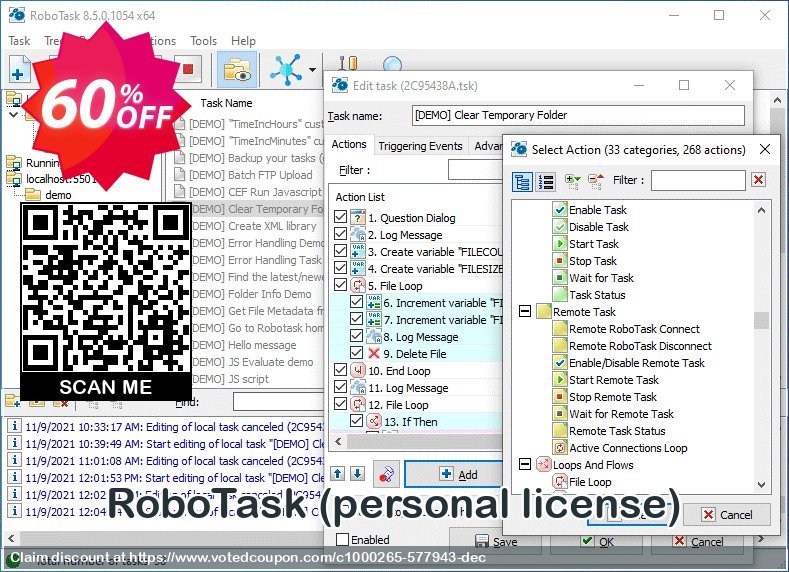 RoboTask, personal Plan  Coupon, discount RoboTask (personal license) imposing promotions code 2023. Promotion: imposing promotions code of RoboTask (personal license) 2023