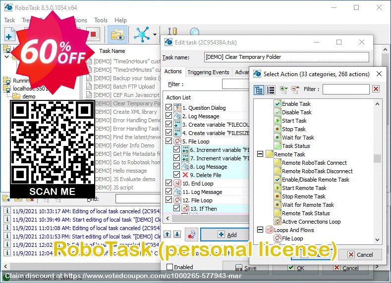 RoboTask, personal Plan  Coupon, discount RoboTask (personal license) imposing promotions code 2024. Promotion: imposing promotions code of RoboTask (personal license) 2024