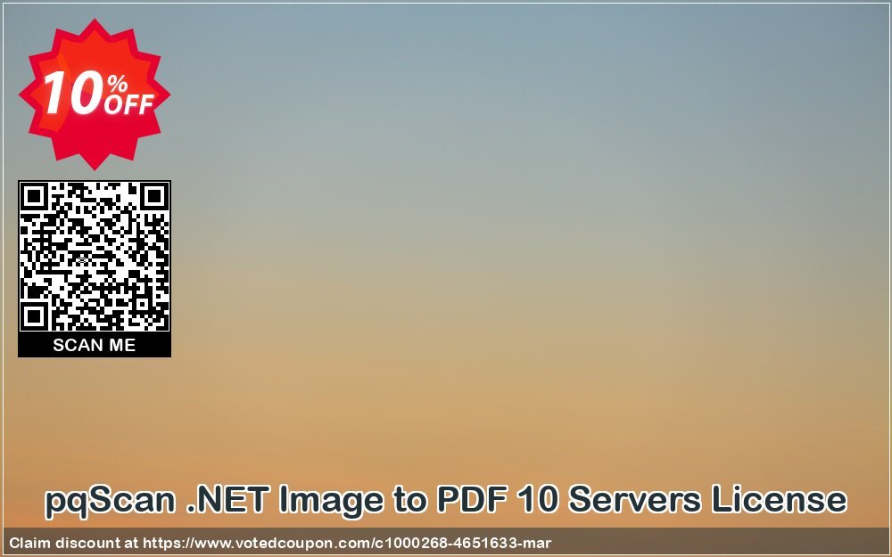 pqScan .NET Image to PDF 10 Servers Plan Coupon, discount pqScan .NET Image to PDF 10 Servers License staggering promo code 2024. Promotion: staggering promo code of pqScan .NET Image to PDF 10 Servers License 2024