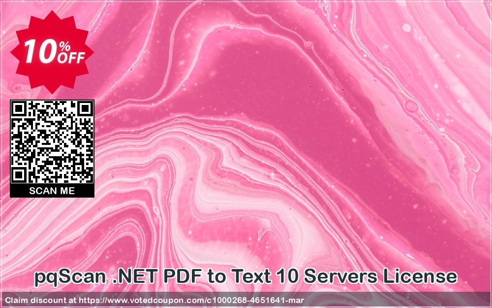 pqScan .NET PDF to Text 10 Servers Plan Coupon, discount pqScan .NET PDF to Text 10 Servers License marvelous discounts code 2024. Promotion: marvelous discounts code of pqScan .NET PDF to Text 10 Servers License 2024