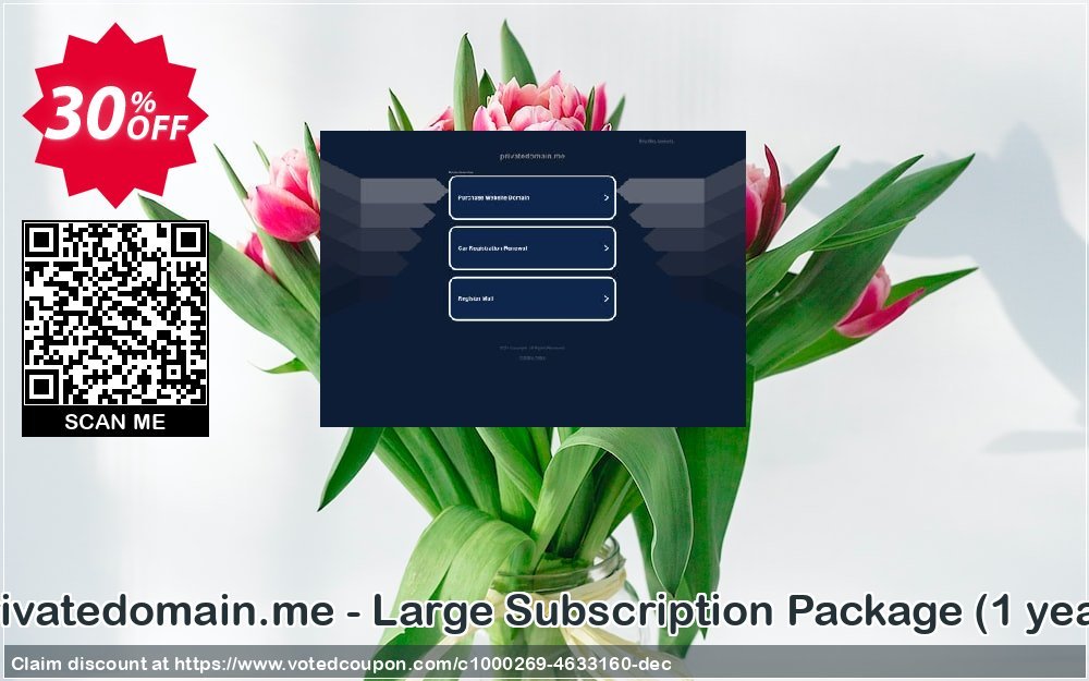 privatedomain.me - Large Subscription Package, Yearly  Coupon, discount privatedomain.me - Large Subscription Package (1 year) awesome promo code 2023. Promotion: awesome promo code of privatedomain.me - Large Subscription Package (1 year) 2023
