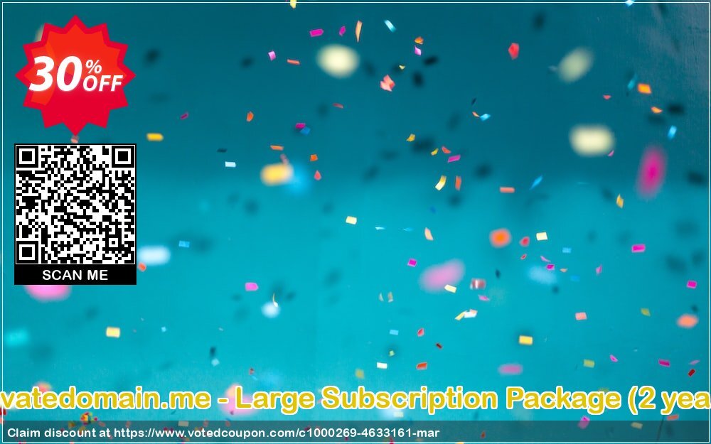 privatedomain.me - Large Subscription Package, 2 years  Coupon, discount privatedomain.me - Large Subscription Package (2 years) wonderful discounts code 2024. Promotion: wonderful discounts code of privatedomain.me - Large Subscription Package (2 years) 2024