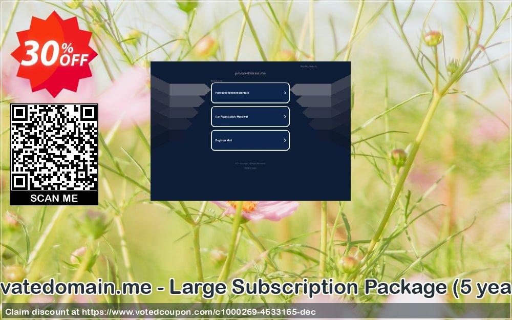 privatedomain.me - Large Subscription Package, 5 years  Coupon, discount privatedomain.me - Large Subscription Package (5 years) imposing offer code 2023. Promotion: imposing offer code of privatedomain.me - Large Subscription Package (5 years) 2023