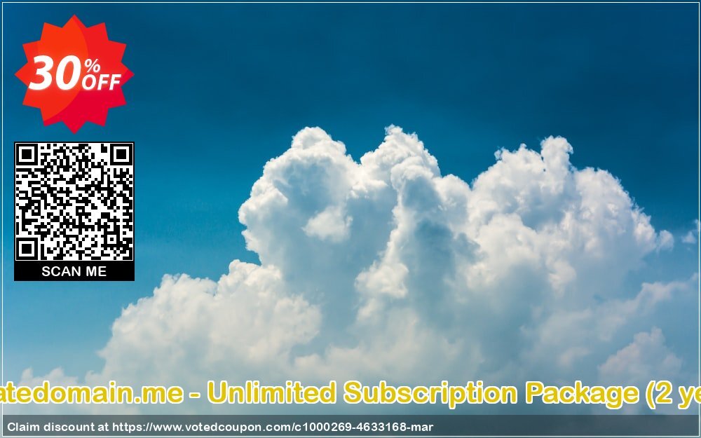 Privatedomain.me - Unlimited Subscription Package, 2 years  Coupon Code May 2024, 30% OFF - VotedCoupon