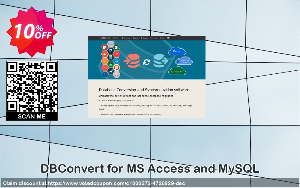 DBConvert for MS Access and MySQL Coupon, discount DBConvert for MS Access and MySQL wonderful sales code 2024. Promotion: wonderful sales code of DBConvert for MS Access and MySQL 2024