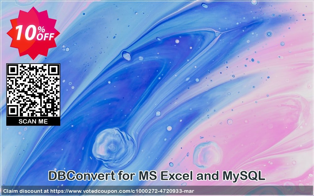 DBConvert for MS Excel and MySQL Coupon, discount DBConvert for MS Excel and MySQL imposing promo code 2024. Promotion: imposing promo code of DBConvert for MS Excel and MySQL 2024