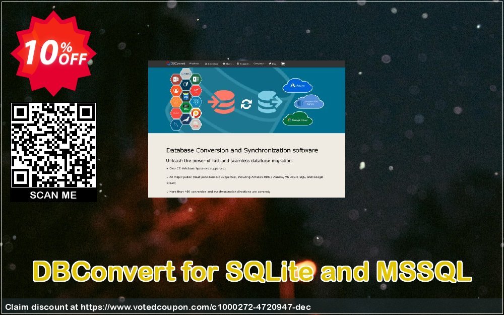 DBConvert for SQLite and MSSQL Coupon, discount DBConvert for SQLite and MSSQL big promo code 2023. Promotion: big promo code of DBConvert for SQLite and MSSQL 2023