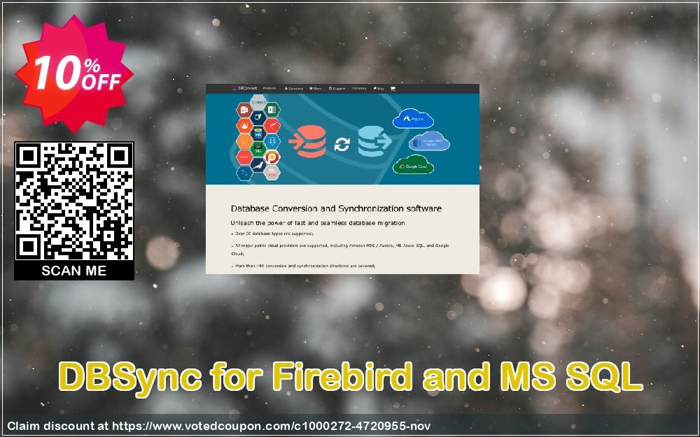 DBSync for Firebird and MS SQL Coupon, discount DBSync for Firebird and MS SQL staggering discounts code 2023. Promotion: staggering discounts code of DBSync for Firebird and MS SQL 2023