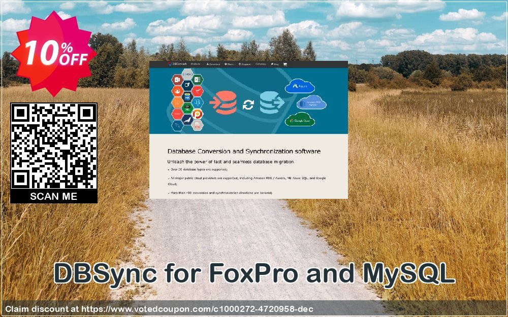DBSync for FoxPro and MySQL Coupon, discount DBSync for FoxPro and MySQL impressive deals code 2024. Promotion: impressive deals code of DBSync for FoxPro and MySQL 2024