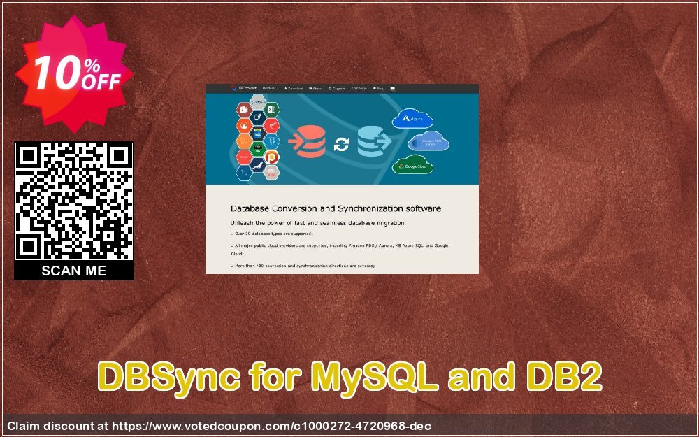 DBSync for MySQL and DB2 Coupon, discount DBSync for MySQL and DB2 super promo code 2024. Promotion: super promo code of DBSync for MySQL and DB2 2024