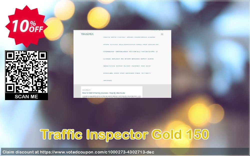Traffic Inspector Gold 150 Coupon, discount Traffic Inspector Gold 150 super promotions code 2023. Promotion: super promotions code of Traffic Inspector Gold 150 2023