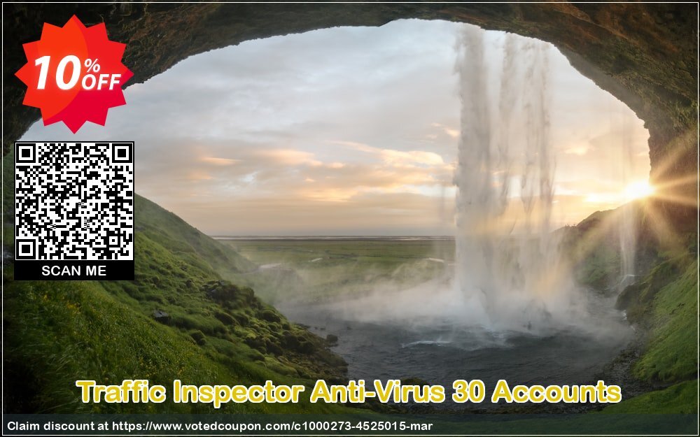 Traffic Inspector Anti-Virus 30 Accounts Coupon, discount Traffic Inspector Anti-Virus powered by Kaspersky (1 Year) 30 Accounts wonderful offer code 2024. Promotion: wonderful offer code of Traffic Inspector Anti-Virus powered by Kaspersky (1 Year) 30 Accounts 2024