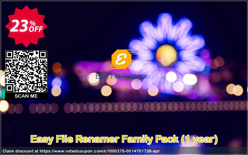 Easy File Renamer Family Pack, Yearly  Coupon Code Apr 2024, 23% OFF - VotedCoupon