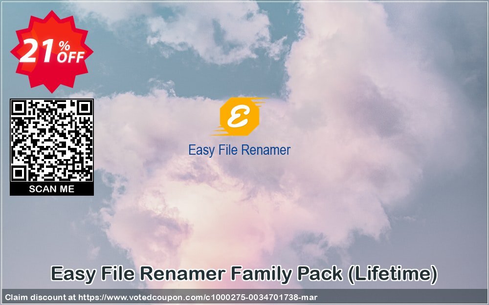 Easy File Renamer Family Pack, Lifetime  voted-on promotion codes