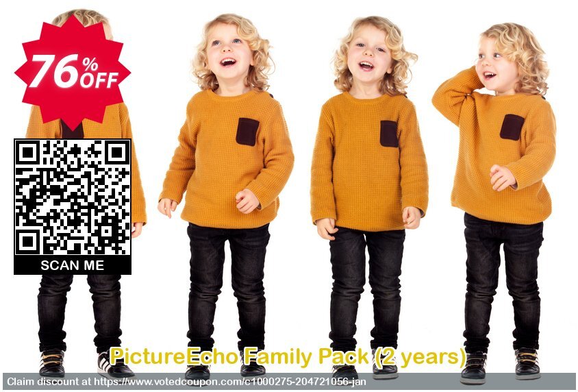 PictureEcho Family Pack, 2 years  Coupon, discount 30% OFF PictureEcho Family Pack (2 years), verified. Promotion: Imposing deals code of PictureEcho Family Pack (2 years), tested & approved