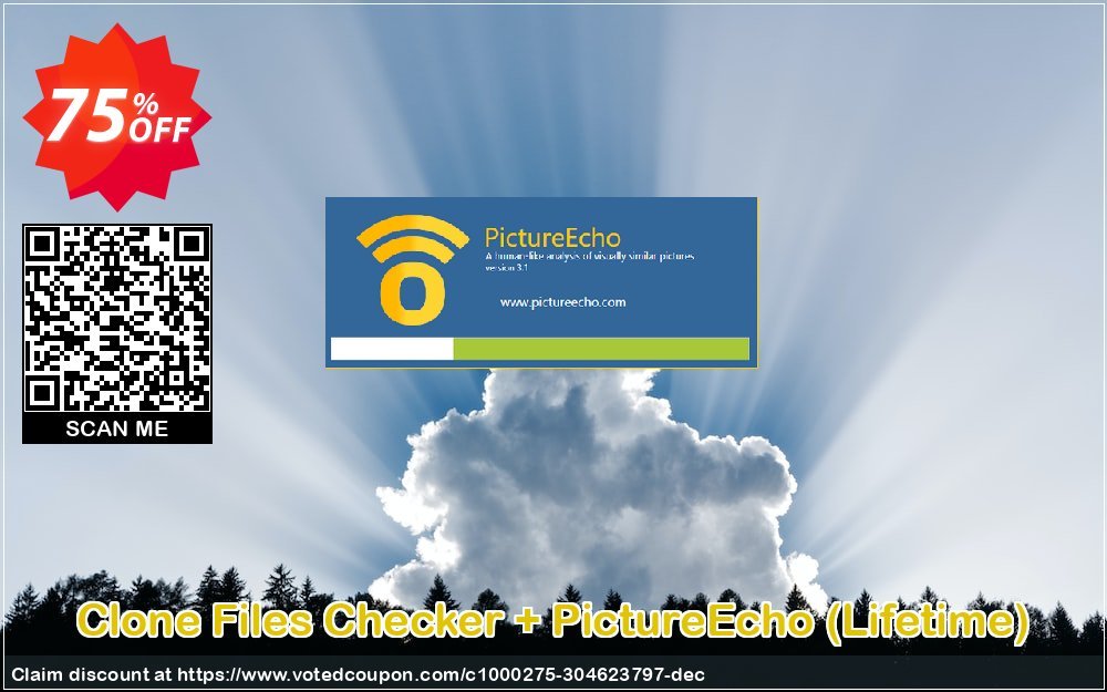 Clone Files Checker + PictureEcho, Lifetime  Coupon, discount 43% OFF Clone Files Checker + PictureEcho (Lifelong-Plan), verified. Promotion: Imposing deals code of Clone Files Checker + PictureEcho (Lifelong-Plan), tested & approved