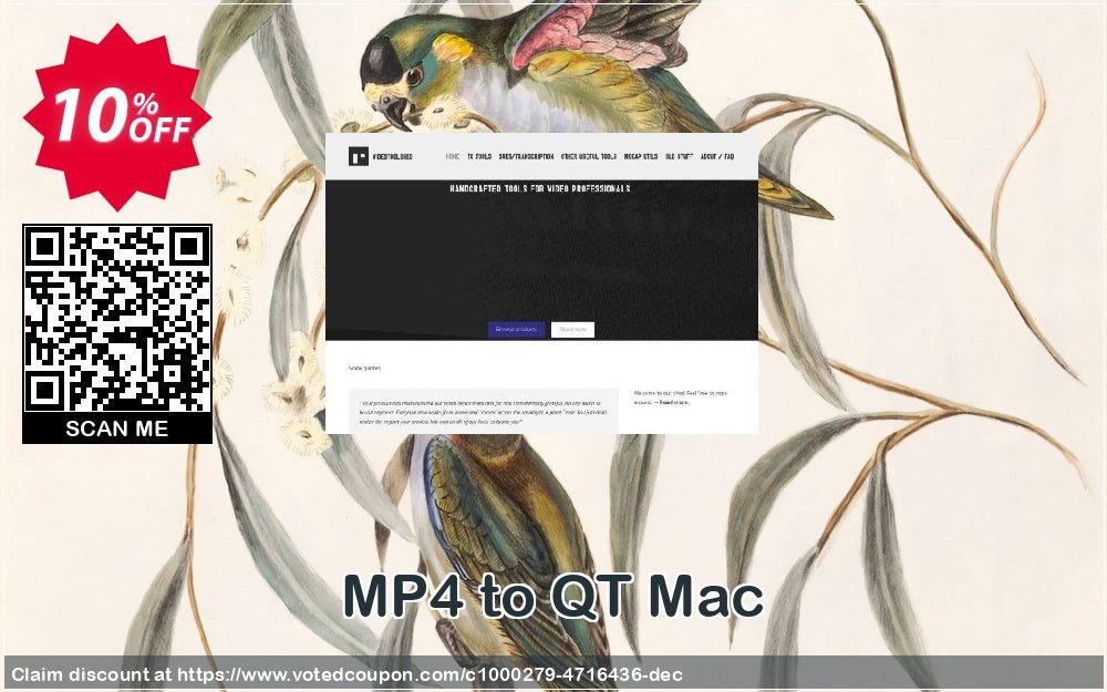 MP4 to QT MAC Coupon, discount MP4 to QT Mac awful sales code 2024. Promotion: awful sales code of MP4 to QT Mac 2024