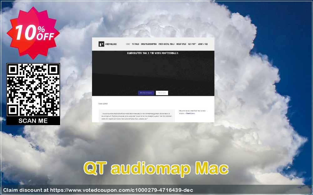QT audiomap MAC Coupon, discount QT audiomap Mac best discount code 2024. Promotion: best discount code of QT audiomap Mac 2024