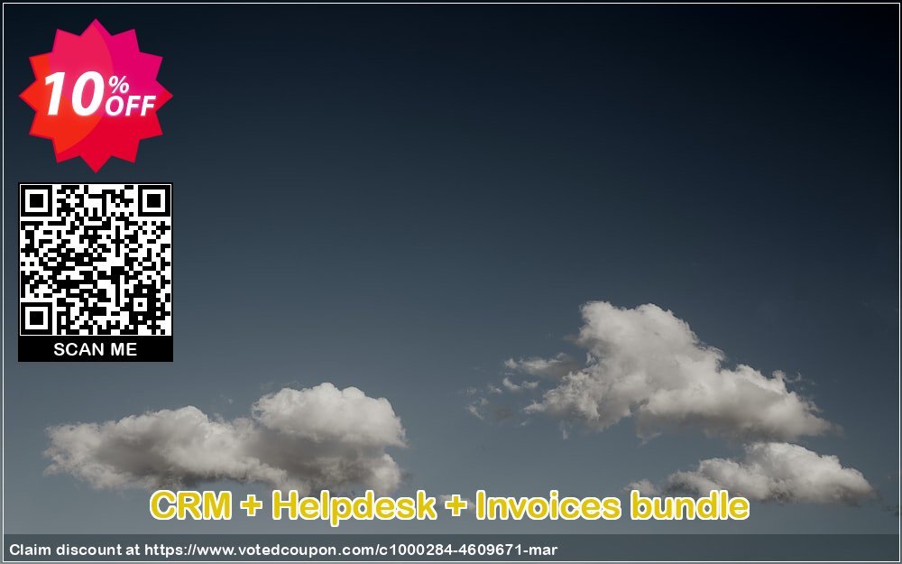 CRM + Helpdesk + Invoices bundle Coupon, discount CRM + Helpdesk + Invoices bundle Awesome promotions code 2024. Promotion: super sales code of CRM + Helpdesk + Invoices bundle 2024