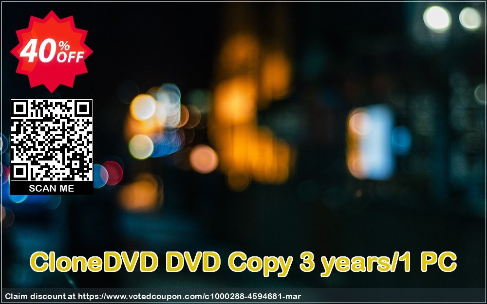 CloneDVD DVD Copy 3 years/1 PC Coupon Code Apr 2024, 40% OFF - VotedCoupon