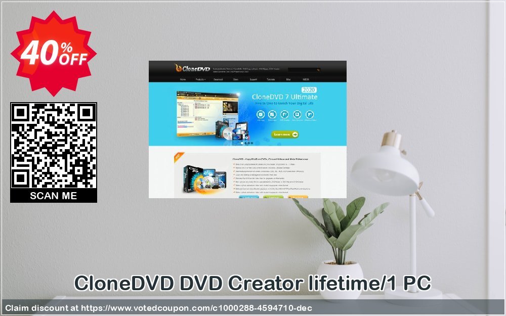 CloneDVD DVD Creator lifetime/1 PC Coupon Code May 2024, 40% OFF - VotedCoupon