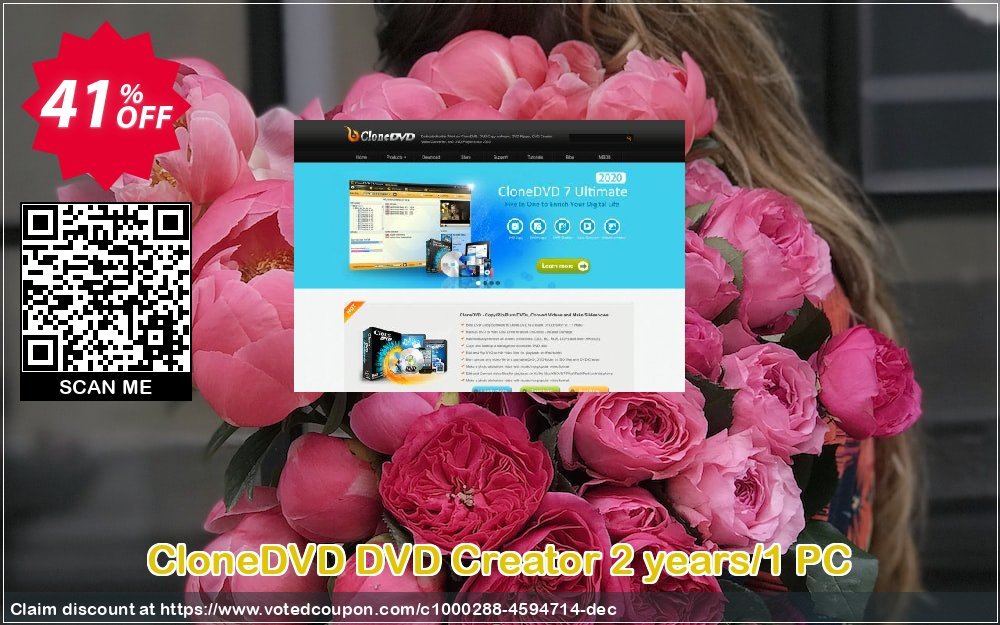 CloneDVD DVD Creator 2 years/1 PC Coupon Code May 2024, 41% OFF - VotedCoupon