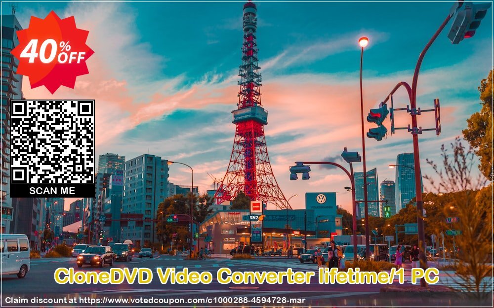 CloneDVD Video Converter lifetime/1 PC Coupon Code May 2024, 40% OFF - VotedCoupon