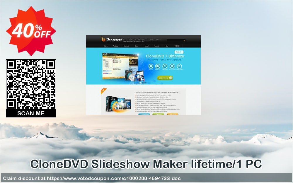 CloneDVD Slideshow Maker lifetime/1 PC Coupon, discount CloneDVD Slideshow Maker lifetime/1 PC stirring sales code 2023. Promotion: stirring sales code of CloneDVD Slideshow Maker lifetime/1 PC 2023