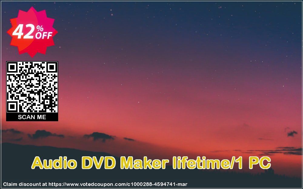 Audio DVD Maker lifetime/1 PC Coupon Code May 2024, 42% OFF - VotedCoupon