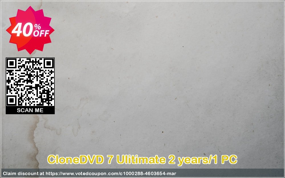 CloneDVD 7 Ulitimate 2 years/1 PC