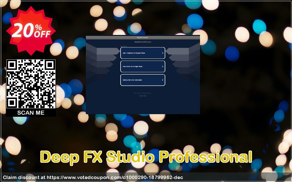 Deep FX Studio Professional Coupon, discount Deep FX Studio Professional Best sales code 2025. Promotion: Best sales code of Deep FX Studio Professional 2024