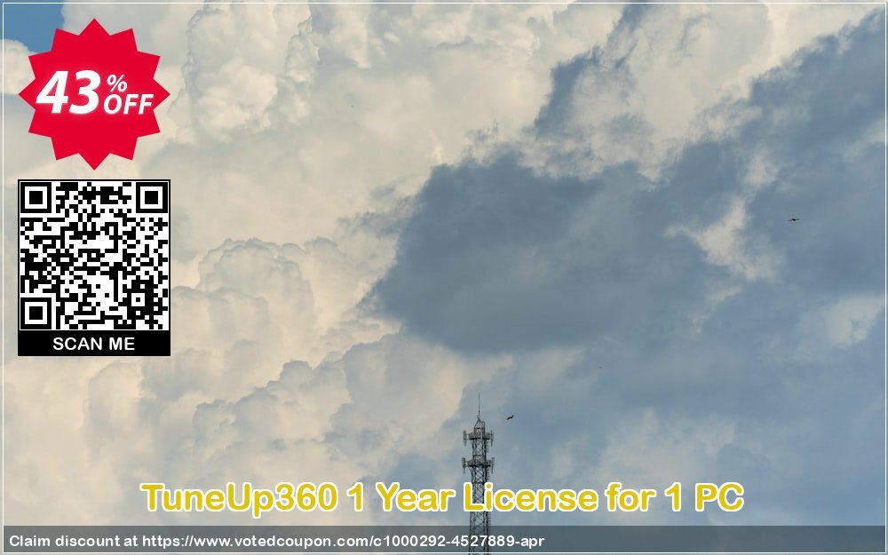 TuneUp360 Yearly Plan for 1 PC Coupon, discount TuneUp360 1 Year License for 1 PC awesome promotions code 2025. Promotion: awesome promotions code of TuneUp360 1 Year License for 1 PC 2024