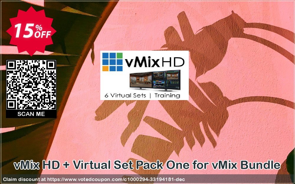 vMix HD + Virtual Set Pack One for vMix Bundle Coupon, discount 20% OFF vMix HD + Virtual Set Pack One for vMix bundle, verified. Promotion: Wonderful promotions code of vMix HD + Virtual Set Pack One for vMix bundle, tested & approved
