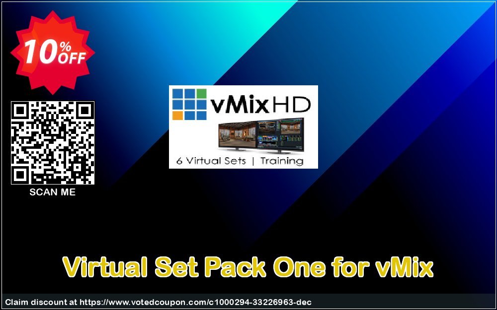 Virtual Set Pack One for vMix Coupon, discount Virtual Set Pack One for vMix Amazing discount code 2024. Promotion: Amazing discount code of Virtual Set Pack One for vMix 2024