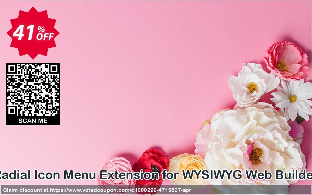 Radial Icon Menu Extension for WYSIWYG Web Builder Coupon, discount Summer Sale. Promotion: imposing deals code of Radial Icon Menu Extension for WYSIWYG Web Builder 2024