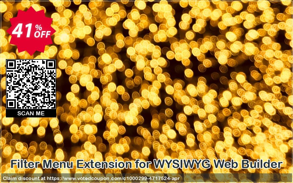 Filter Menu Extension for WYSIWYG Web Builder Coupon, discount Summer Sale. Promotion: awesome promo code of Filter Menu Extension for WYSIWYG Web Builder 2024