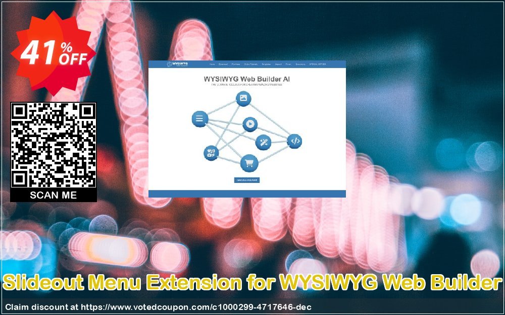Slideout Menu Extension for WYSIWYG Web Builder Coupon, discount Summer Sale. Promotion: impressive sales code of Slideout Menu Extension for WYSIWYG Web Builder 2023