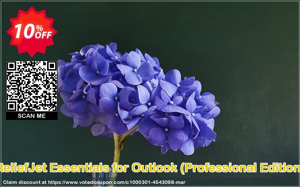 ReliefJet Essentials for Outlook, Professional Edition Coupon, discount ReliefJet Essentials for Outlook (Professional Edition) stirring promo code 2025. Promotion: stirring promo code of ReliefJet Essentials for Outlook (Professional Edition) 2024