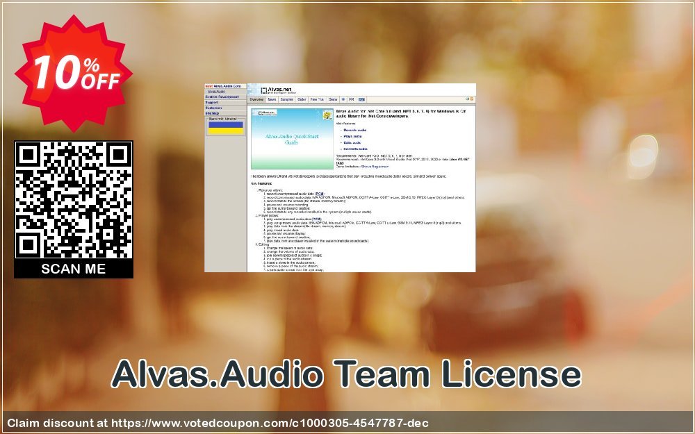 Alvas.Audio Team Plan Coupon, discount Alvas.Audio Team License stunning discount code 2023. Promotion: stunning discount code of Alvas.Audio Team License 2023
