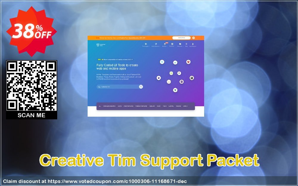 Creative Tim Support Packet Coupon, discount Support CT best discount code 2024. Promotion: best discount code of Support CT 2024