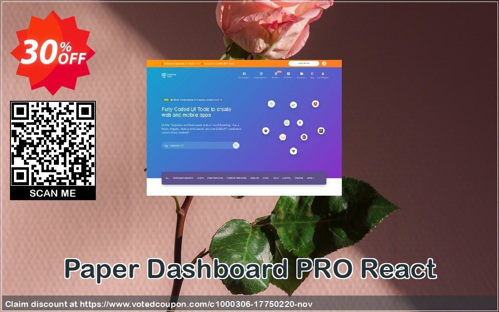 Paper Dashboard PRO React Coupon, discount Paper Dashboard PRO React Big promotions code 2024. Promotion: exclusive offer code of Paper Dashboard PRO React 2024