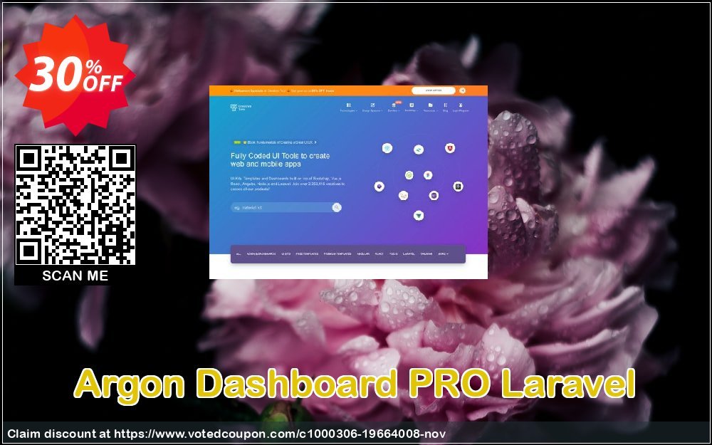 Argon Dashboard PRO Laravel Coupon, discount Argon Dashboard PRO Laravel Awesome deals code 2024. Promotion: stunning promo code of Argon Dashboard PRO Laravel 2024