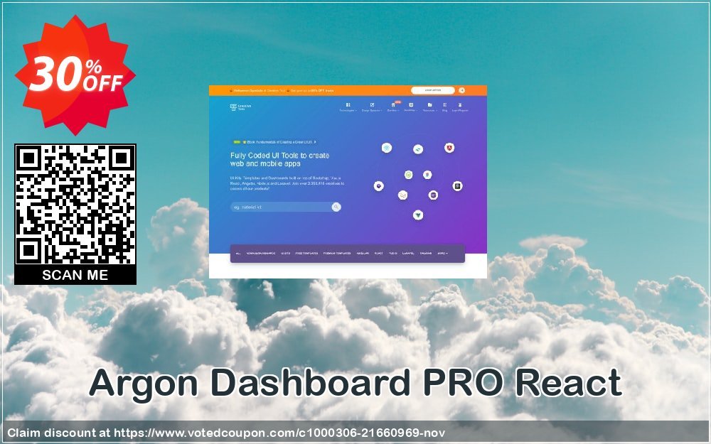 Argon Dashboard PRO React Coupon, discount YK6K. Promotion: marvelous discounts code of Argon Dashboard PRO React 2023